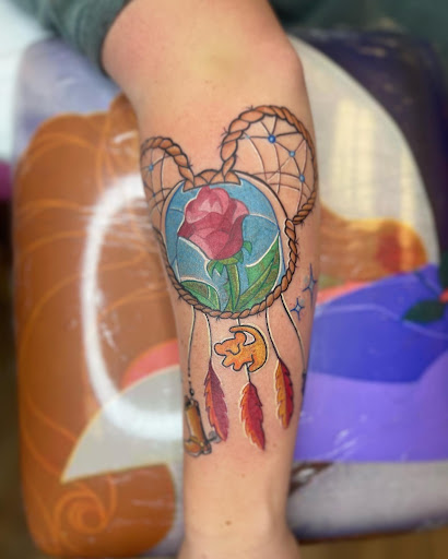Explore money bag tattoo ideas, creative tattoo ideas in Tehachapi, available at Briar Rose TATTOO
