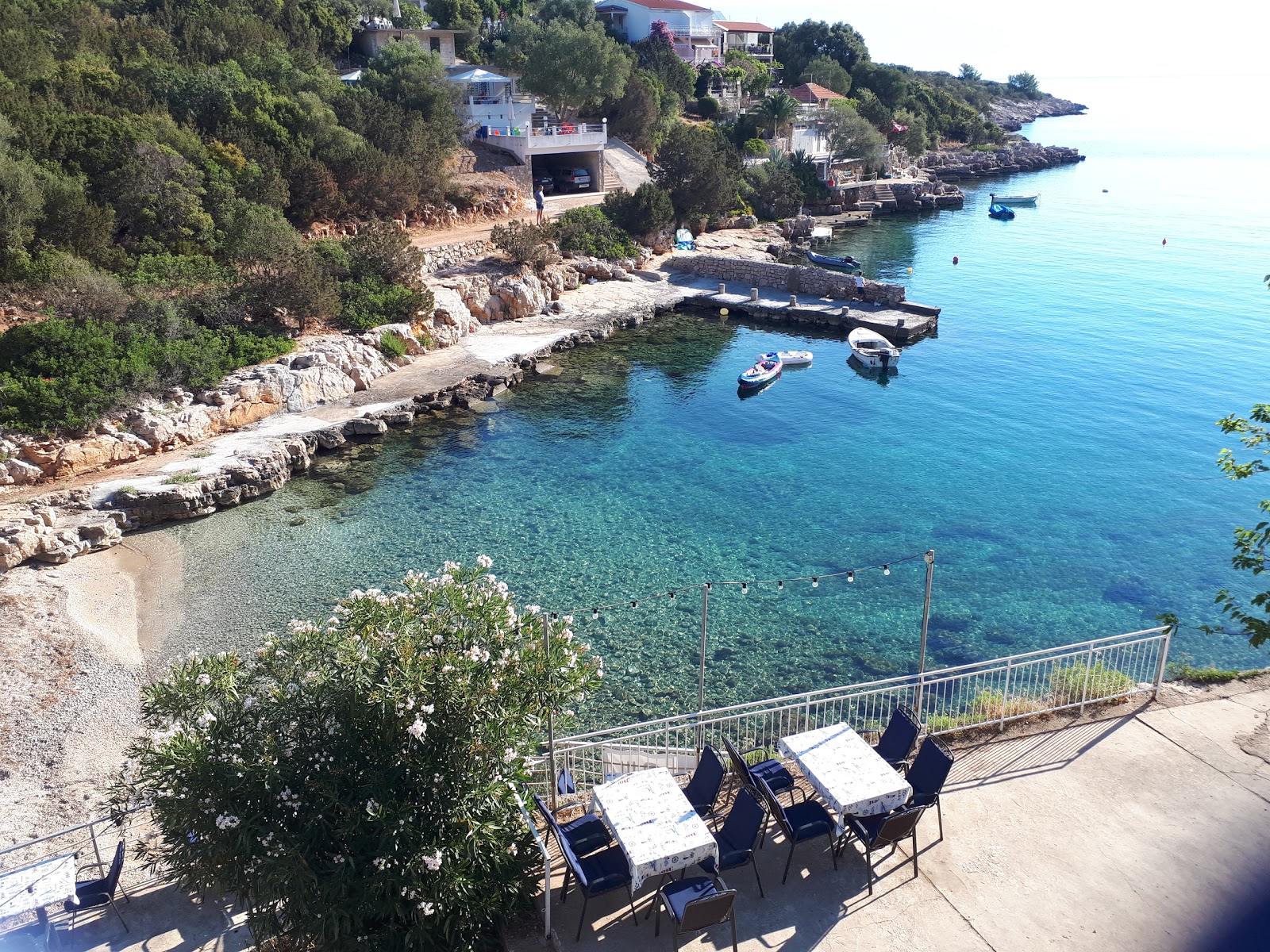 Fotografija Zarace beach z lahki kamenček površino