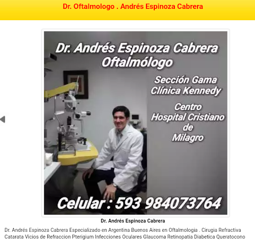 Dr. Andrés Espinoza Cabrera - Oftalmólogo