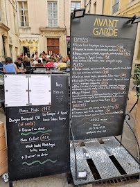 Avant Garde à Nîmes menu