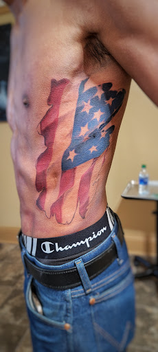 Explore inner thigh tattoo ideas, creative tattoo ideas in North Bend, available at The Rusty Needle Tattoo Parlor