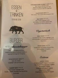 Menu / carte de Hirsch & Eber à Berlin