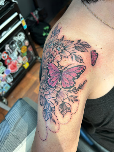 Explore child's name tattoo ideas, creative tattoo ideas in Danville, available at Dark Horse Tattoo and Piercing