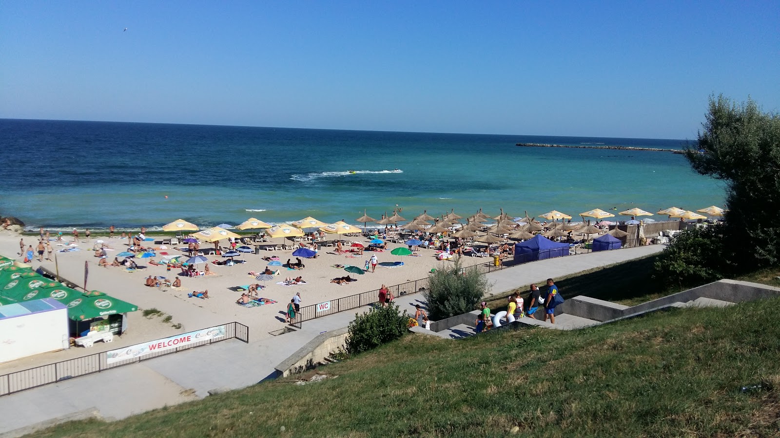 Foto di Eforie Sud beach II con una superficie del sabbia beige