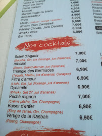 Menu du Le Soleil d'Agadir à Maubeuge