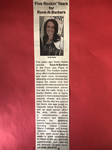 Barber Shop «Rock N Barbers», reviews and photos, 4199 Winchester Rd, Marshall, VA 20115, USA