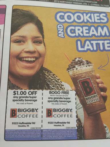 Coffee Shop «BIGGBY COFFEE», reviews and photos, 9522 Huffmeister Rd #700, Houston, TX 77095, USA