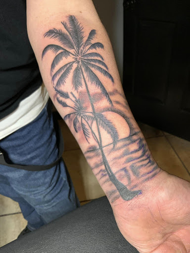 Explore flower arm sleeve tattoo ideas, creative tattoo ideas in Johnson City, available at 420 Tattoos