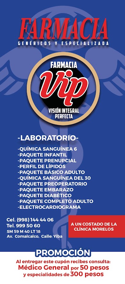 Farmacia Oftalmologica Vip Calle Yiba ,Mzn 40 Sm 59 Lte 18 Unidad Morelos, Benito Juarez, 59, 77515 Cancún, Q.R. Mexico