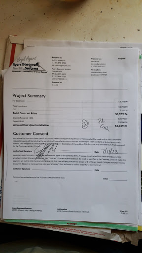 Waterproofing Company «Ayers Basement Systems», reviews and photos