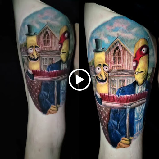 Explore cover up shoulder tattoo ideas, creative tattoo ideas in Buford, available at Inked Arts Tattoo Studio