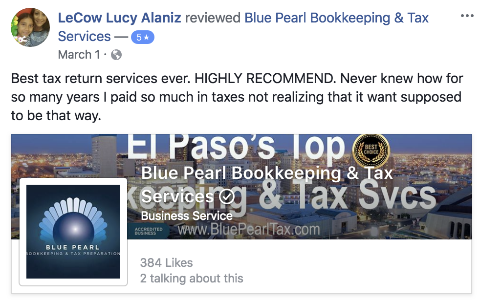 Blue Pearl Bookkeeping & Tax Services