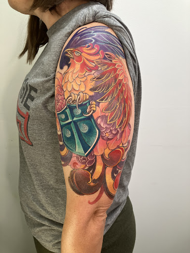 Explore harry potter sleeve tattoo ideas, creative tattoo ideas in Red Bank, available at Atelier I Gallery