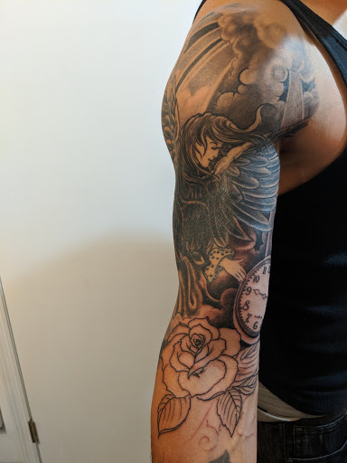 Explore upper back tattoo ideas, creative tattoo ideas in Philadelphia, available at Body Graphics