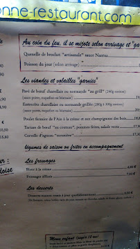 Menu / carte de Restaurant La Colonne à Villefranche-sur-Saône