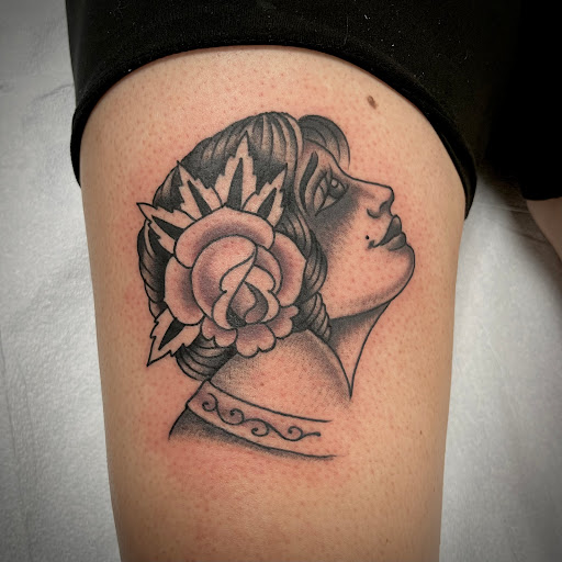 Explore travis scott tattoo idea, creative tattoo ideas in Portland, available at Rose & Dagger Tattoo