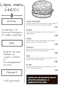 L'épicurien à Le Chambon-sur-Lignon menu