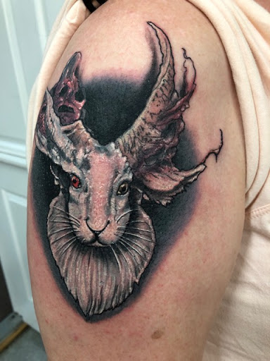 Explore violet tattoo ideas, creative tattoo ideas in Easley, available at Amber Island Tattoo