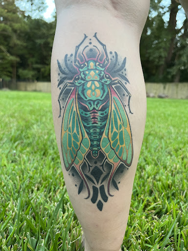 Explore memphis tattoo ideas, creative tattoo ideas in Chapel Hill, available at Gold Hand Gallery