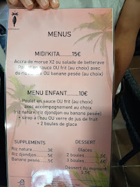 Restaurant haïtien KITA'NAGO à Toulouse (le menu)