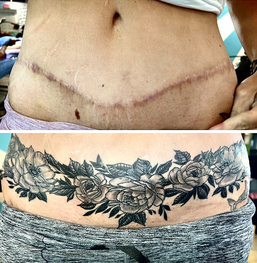 Explore tattoo ideas on the shoulder, creative tattoo ideas in Merritt Island, available at Surfing Samurai Tattoo