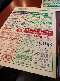 Restaurant mexicain Zicatela Folies à Paris (le menu)