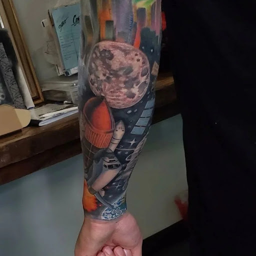 Explore thug tattoo ideas, creative tattoo ideas in Houston, available at Los Muertos Tattoo Studio and Art Gallery
