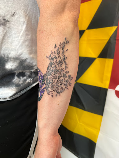 Explore shoulder tribal tattoo ideas, creative tattoo ideas in Leola, available at Sweet Omens