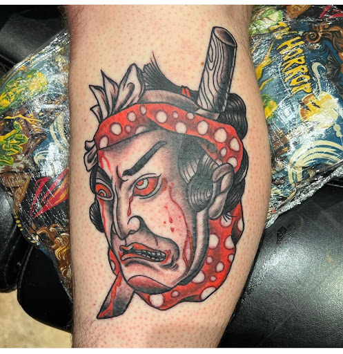 Explore skull tattoo cover up ideas, creative tattoo ideas in Milford, available at Grindhouse Gallery Tattoo