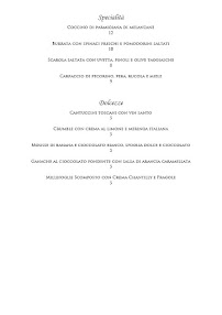 Menu / carte de Ristorante Morrocco à Barberino Tavarnelle