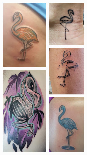 Explore thigh tattoo cover up ideas, creative tattoo ideas in Angola, available at Hoodlum Ink