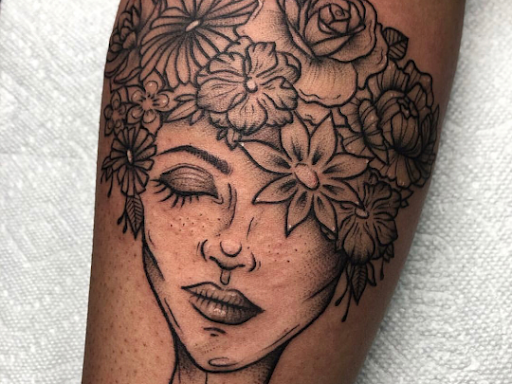 Explore patchwork tattoos ideas, creative tattoo ideas in Charlotte, available at Canvas Tattoo & Art Gallery