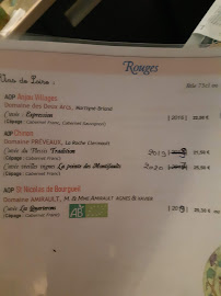 Restaurant français La Comédie à Saumur - menu / carte