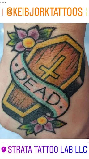 Find angel hand tattoo ideas for your next unique tattoo in Yucca Valley at Strata Tattoo Lab LLC