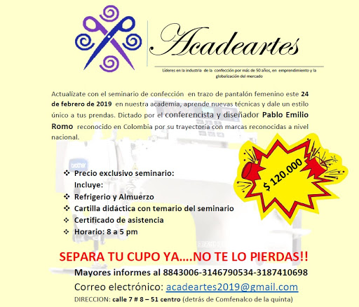 Clases corte y confeccion Cali