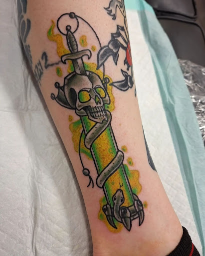 Explore saturn tattoo ideas, creative tattoo ideas in Port Charlotte, available at Level Up Tattoo and Piercing