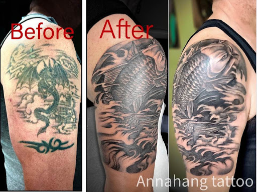 Explore bodybuilding tattoos ideas, creative tattoo ideas in Garden Grove, available at Anna Hang Tattoo