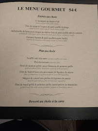 Restaurant français Le Soufflé à Paris - menu / carte