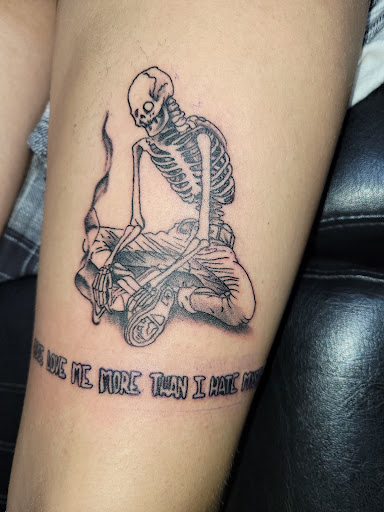 Explore cool family tattoo ideas, creative tattoo ideas in Angola, available at Hoodlum Ink