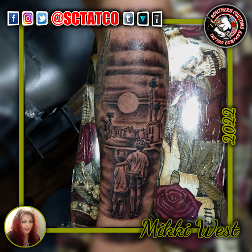Explore paris tattoo ideas, creative tattoo ideas in Fayetteville, available at Southern Customs Tattoo Company