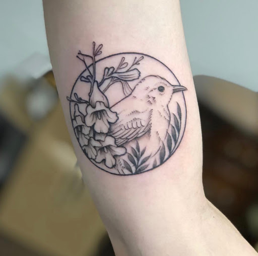 Explore butterfly tattoo sleeve ideas, creative tattoo ideas in Bloomington, available at Evil by the Needle Custom Tattoo and Piercing Studio