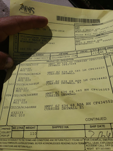 Building Materials Supplier «AMS, a division of Allied Building Products», reviews and photos, 1620 S Maple Ave, Montebello, CA 90640, USA