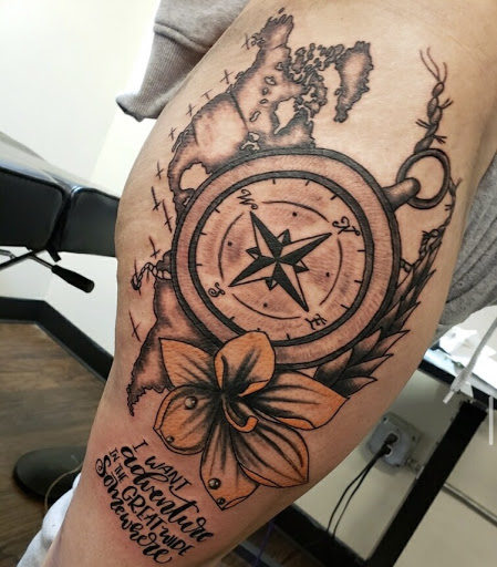 Explore r tattoo ideas, creative tattoo ideas in Alamosa, available at The Shop Tattoo & Comics