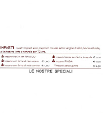 Pizzeria Pisa 18 Le Pizze di Albaro à Genoa (la carte)