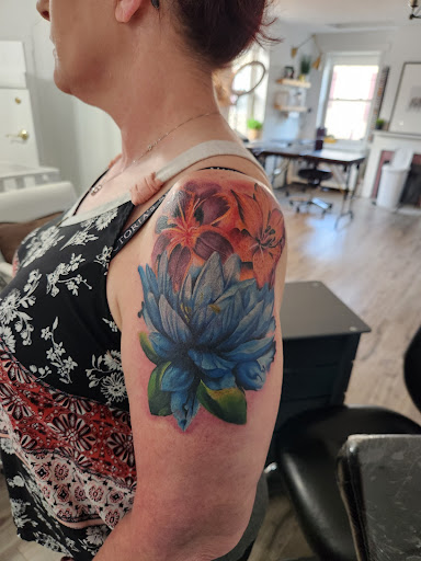 Explore men's side neck tattoo ideas, creative tattoo ideas in Dayton, available at Aisle 9 Tattoo