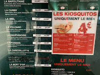 Le Kiosque à Pizzas SAINT APOLLINAIRE à Saint-Apollinaire carte