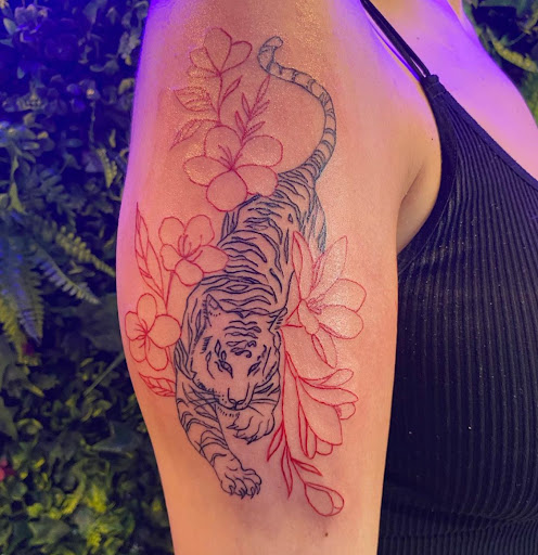 Explore traveling tattoos ideas, creative tattoo ideas in Tampa, available at Fine Ink Studios Tattoos