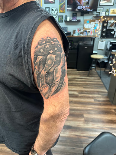 Explore sleeve filler tattoo ideas, creative tattoo ideas in Nazareth, available at Nocturnal Tattoo