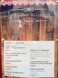 Le Bouchon du Gâtinais à Montargis menu