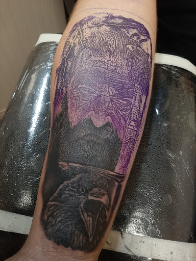 Explore knights templar tattoo ideas, creative tattoo ideas in Lakeview, available at Backwoods Tattoo Studio